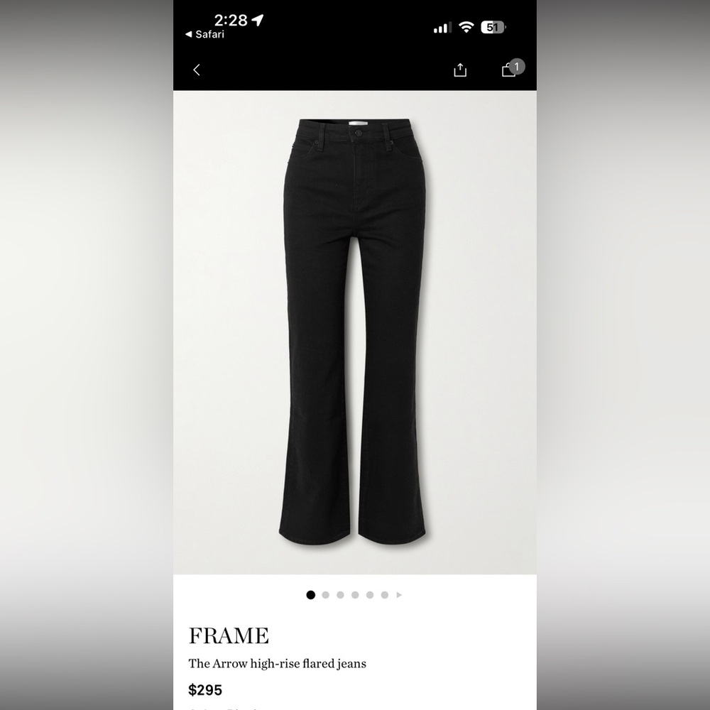 Frame “The Arrow” Black Jeans